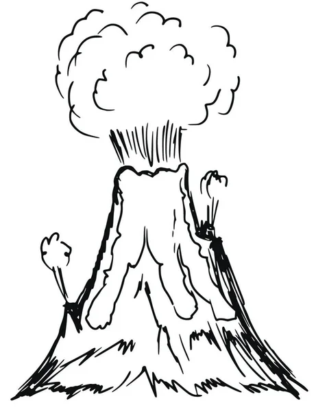 Erupción Del Volcán Ilustración Vectorial Gráfica — Archivo Imágenes Vectoriales