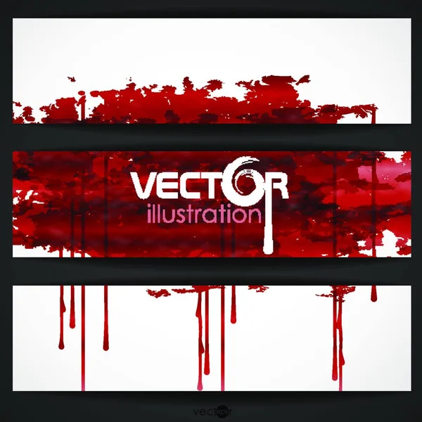 Véres Akvarell Foltok Grafikus Vektor Illusztráció — Stock Vector