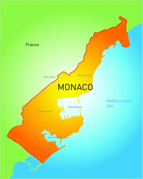 Monako Ilustração Vetorial Gráfica — Vetor de Stock