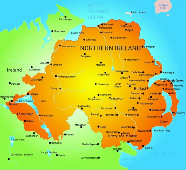 Kuzey Rlanda Grafik Vektör Illüstrasyonu — Stok Vektör