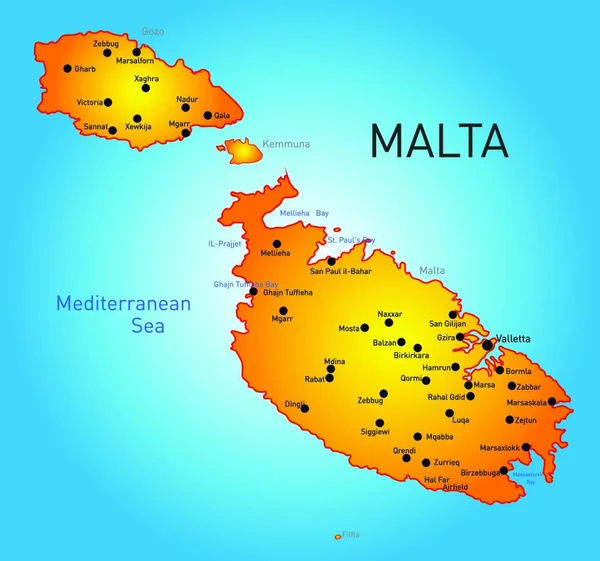 Ilustração País Malta — Vetor de Stock
