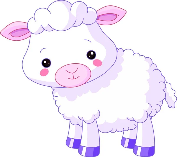 Illustration Farm Animals Lamb — Stock Vector