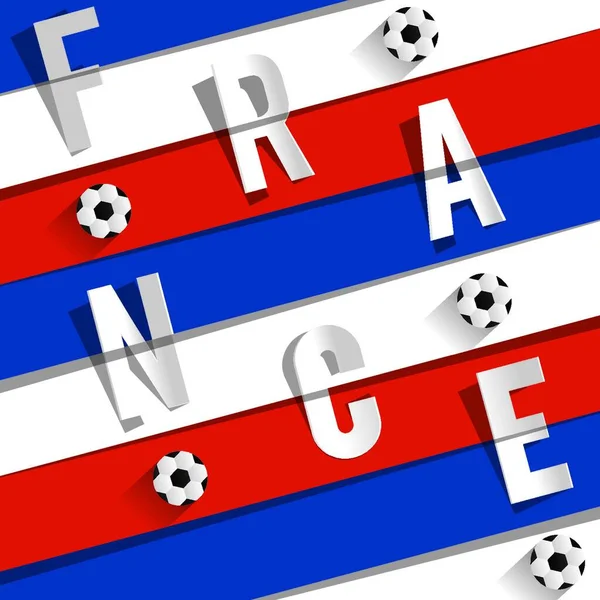 Ilustración Del Equipo Fútbol Francia — Archivo Imágenes Vectoriales