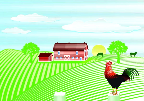 Gospodarstwo Rolne Koncepcja Rolnictwa Projekt Ilustracji Wektorowej — Wektor stockowy