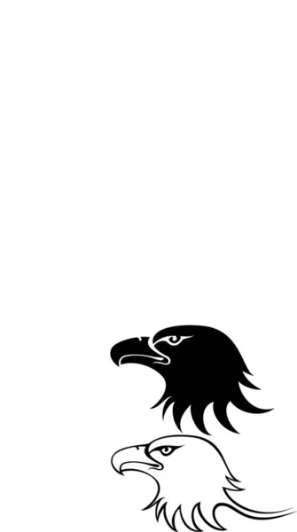Illustration Der Adlergesichtssilhouette — Stockvektor