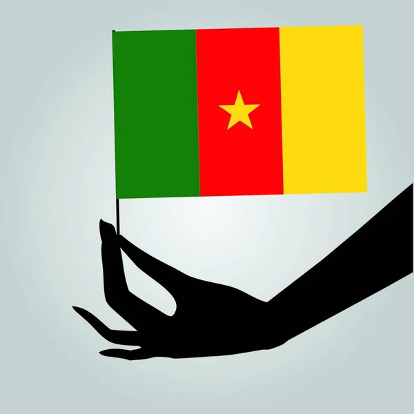 Camerún Bandera Estado Vector Ilustración — Archivo Imágenes Vectoriales