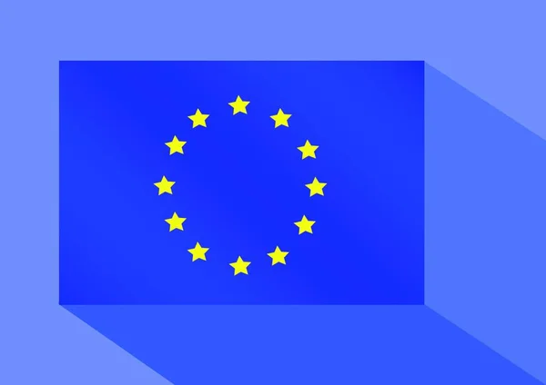 欧盟旗帜矢量图解 — 图库矢量图片
