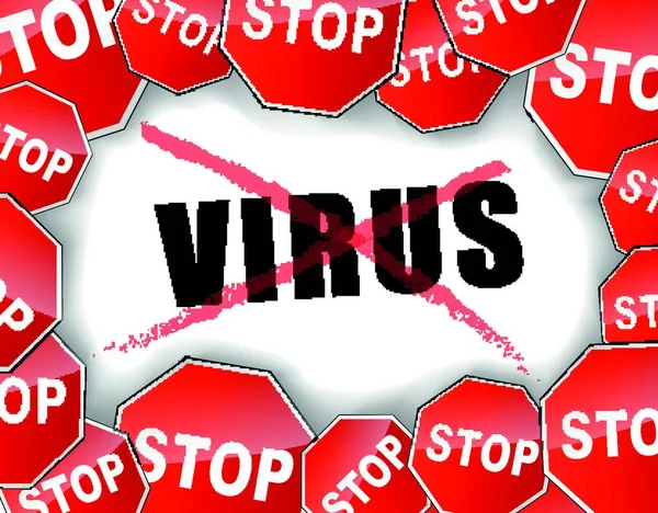 Illustration Virus Stop — Image vectorielle
