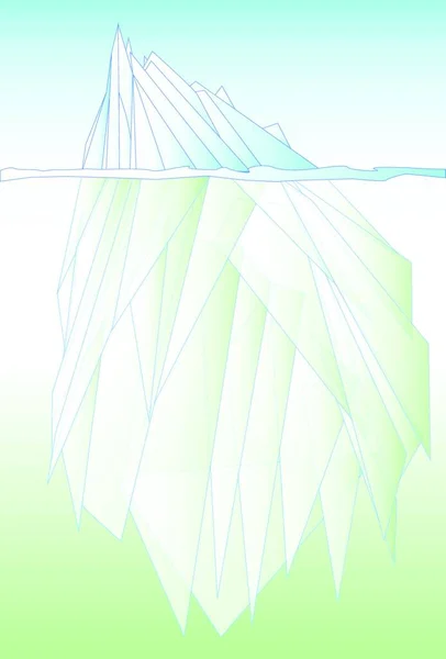 冰山一角的插图 — 图库矢量图片