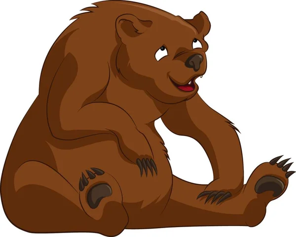 Медведь Веб Простая Иллюстрация — стоковый вектор