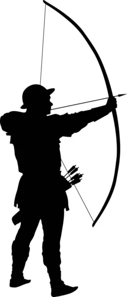 弓箭手的图解战士主题 — 图库矢量图片