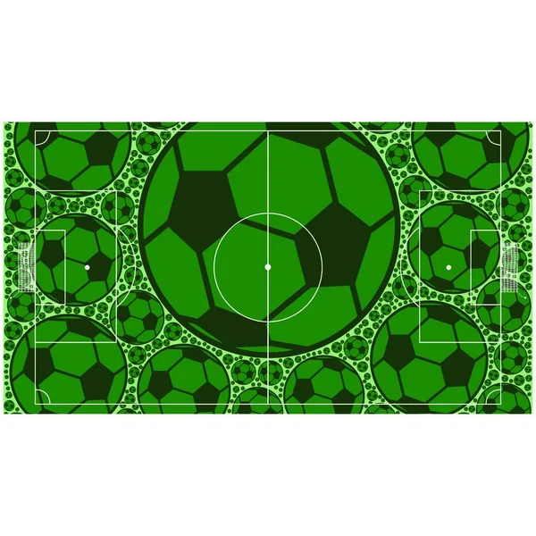 Illustration Soccer Field — Stock Vector