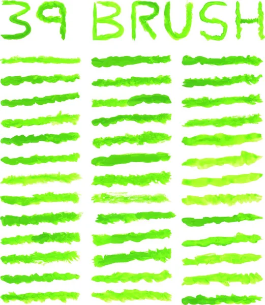 Illustration Des Pinceaux Verts — Image vectorielle