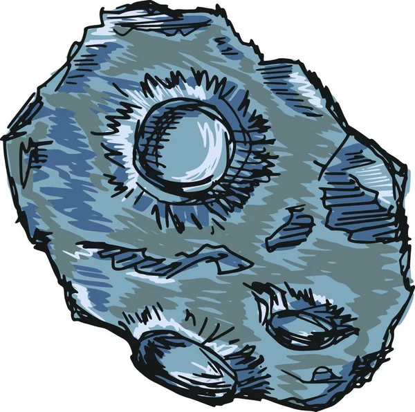 Astéroïde Illustration Web Simple — Image vectorielle