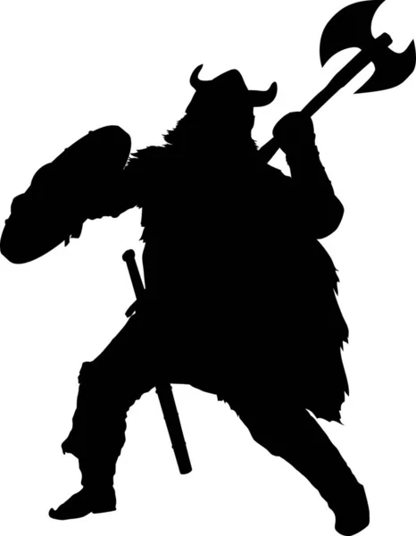 Ilustrace Vikinga Motiv Bojovníků — Stockový vektor