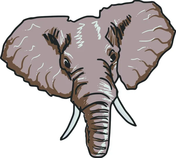 Elefante Web Simple Ilustración — Vector de stock