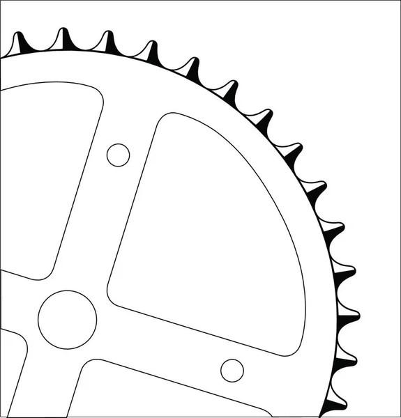 Illustrazione Dell Ingranaggio Della Bicicletta — Vettoriale Stock