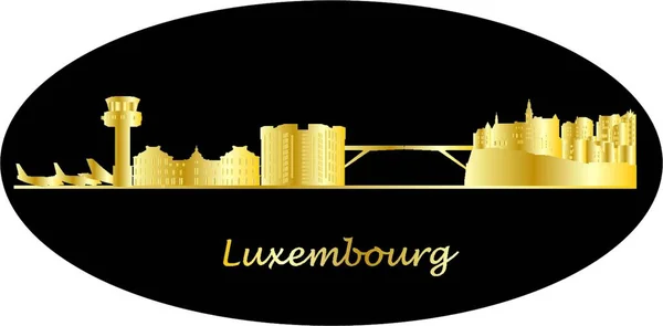 Luxembourg Skyline Vector Ilustración — Vector de stock