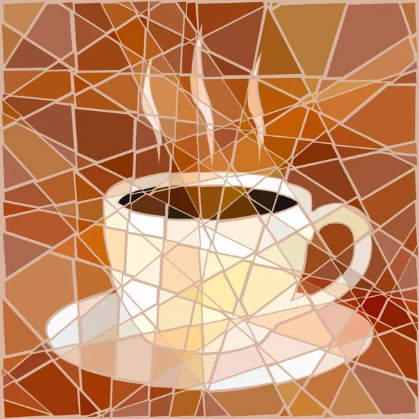 Kahve Mozaiğinin Çizimi — Stok Vektör