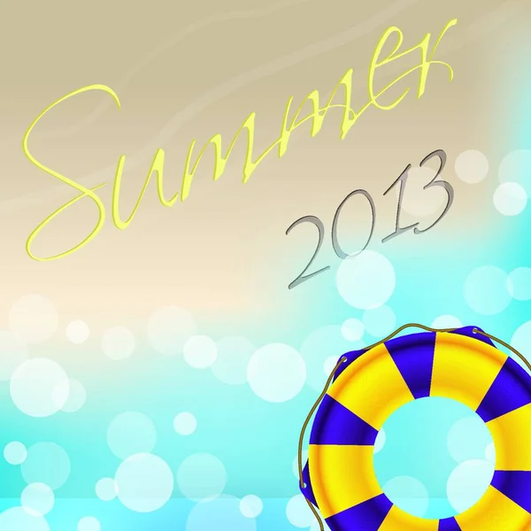 Illustration Summer Wallpaper Design — Stock Vector