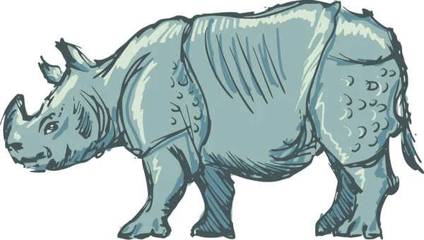 Ilustração Rinoceronte — Vetor de Stock