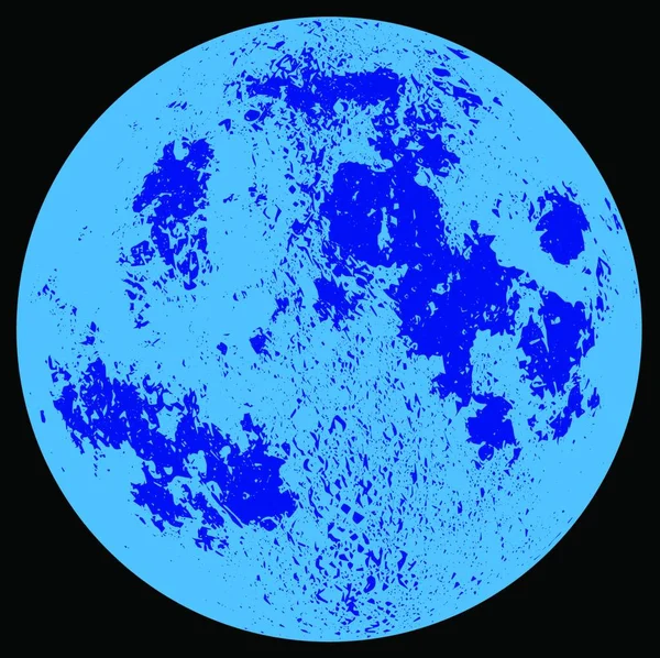 Ilustracja Błękitnego Księżyca — Wektor stockowy