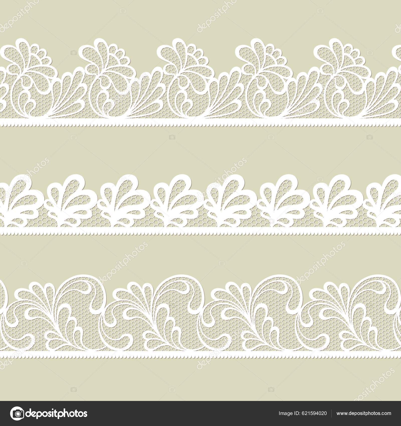 Set Lace Vector Borders Stock Vector by ©YAY_Images 621594020