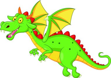 Ejderha mistik hayvanının sanat çizimi 