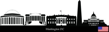 Washington Skyline vektör illüstrasyonu