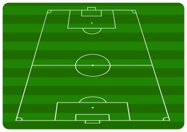 Futbol sahasının illüstrasyonu