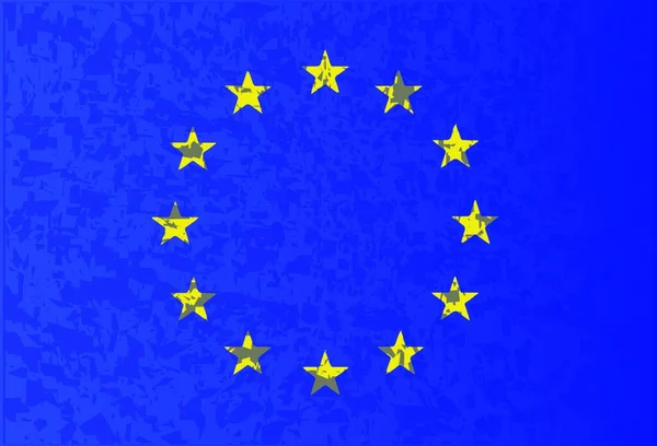 欧盟旗帜图解 — 图库矢量图片