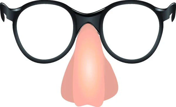 Ilustração Nariz Com Óculos — Vetor de Stock
