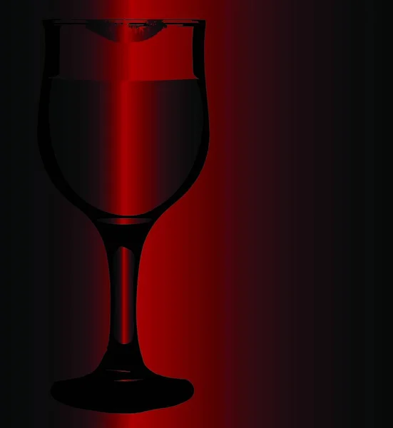 Illustration Des Lippenstift Weinglases — Stockvektor