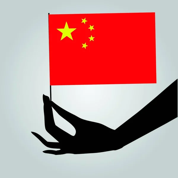 Ilustración Del Estado Bandera China — Archivo Imágenes Vectoriales