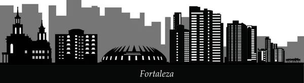 Fortaleza Skyline Vetor Ilustração — Vetor de Stock