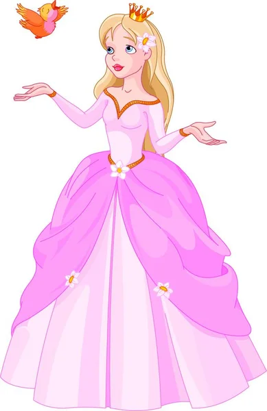 Cartoon Illustration Der Schönen Prinzessin — Stockvektor