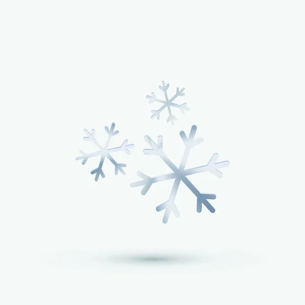 Illustration Der Stahl Ikone Schnee — Stockvektor