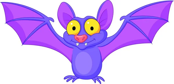 Illustrazione Del Pipistrello Cartone Animato Volo — Vettoriale Stock