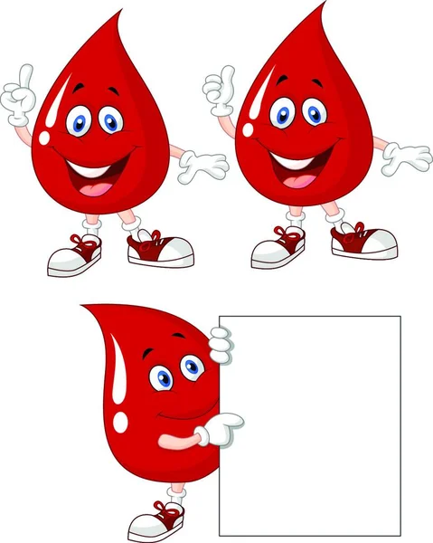 Blood Cartoon Character Vector Illustration — Stock Vector