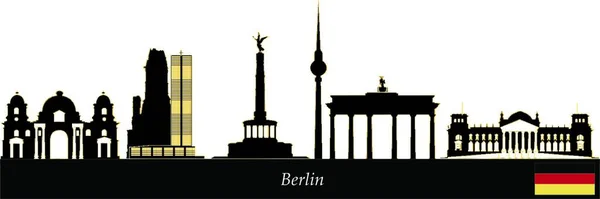 Berlin Skyline Vector Ilustración — Vector de stock