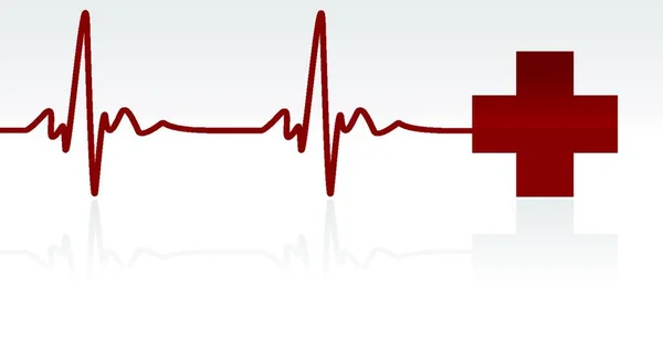 Heartbeat Ilustração Vetorial Colorido — Vetor de Stock