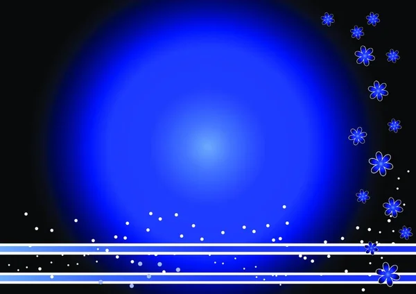 Fond Fleur Bleu Illustration Vectorielle Colorée — Image vectorielle