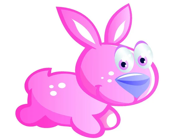 Rabbit Cartoon Colorful Vector Illustration — Stock Vector