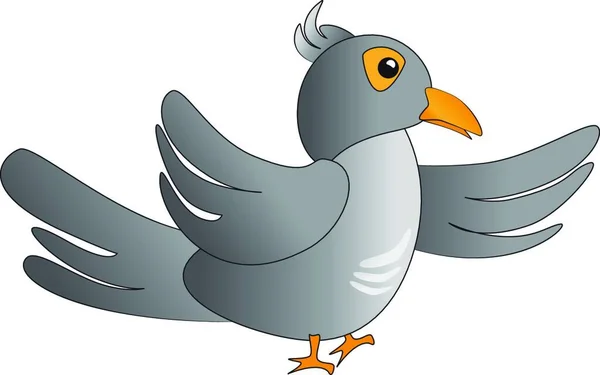 Oiseau Coucou Illustration Vectorielle Colorée — Image vectorielle