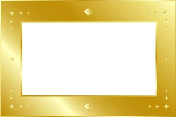 Frame Gold Colorful Vector Illustration — Stock Vector