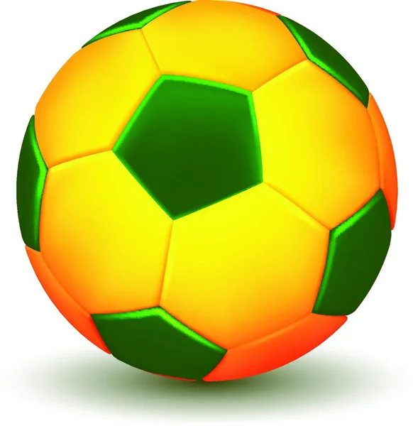 Bola Futebol Ilustração Vetorial Colorido — Vetor de Stock