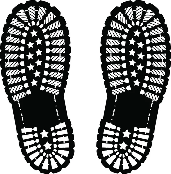 靴プリント カラフルなベクトルイラスト — ストックベクタ