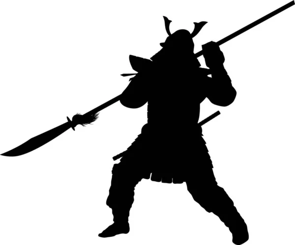 Samurai Krieger Thema Vektorillustration — Stockvektor