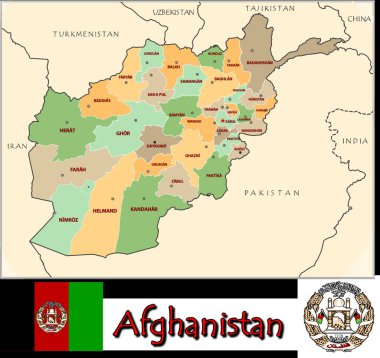 Afganistan birimlerinin gösterimi