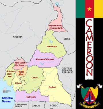 Kamerun bölümlerinin gösterimi